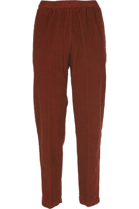 Pomandère Red Corduroy Trousers - Brown
