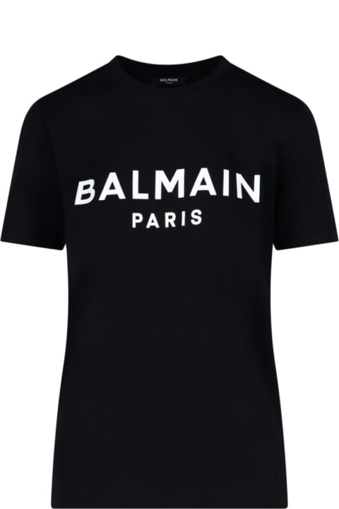 Balmain Ss Printed  T-shirt W/o Button - Classic Fit - Cream