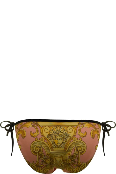 Versace Woman's Heritage Multicolor Printed Bikini Bottoms