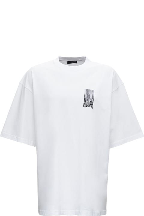 White Cotton Oversize Barcode T-shirt