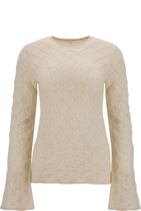 Chloé Transparent Knit Sweater - Cashmere grey
