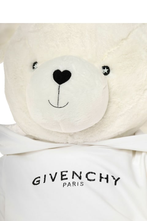 Givenchy Kids 's White Teddy Bear With Logo Print