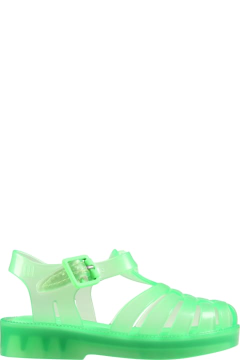 Melissa Neon Green Sandals For Kids - Multicolor