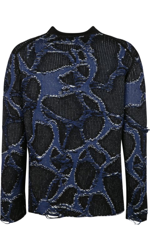 Embroidered Woven Sweater