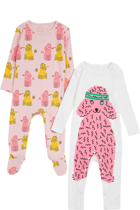 Set Of Two Cotton Romper With Poodle Print