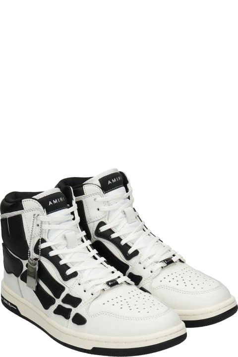 Skeel Op Hi Sneakers In White Leather