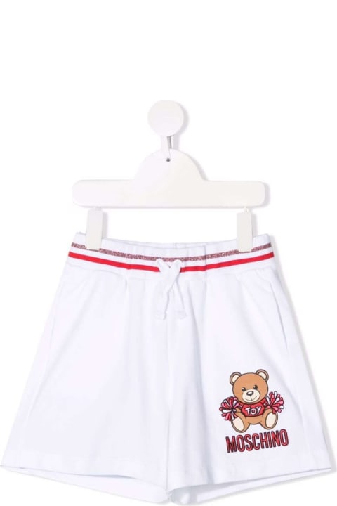 Moschino Shorts With Logo - White