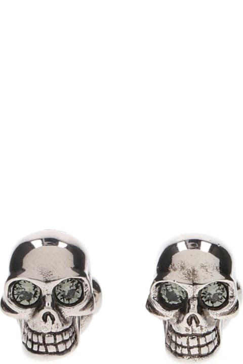 Alexander McQueen 'twin Skulls' Cuffs - Silver