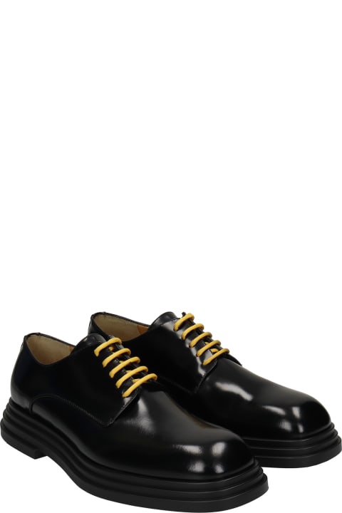 Cesare Paciotti Stringate  Lace Up Shoes In Black Leather - black