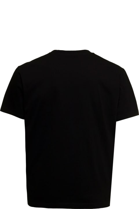 Dsquared2 Black Cotton T-shirt With Logo Print