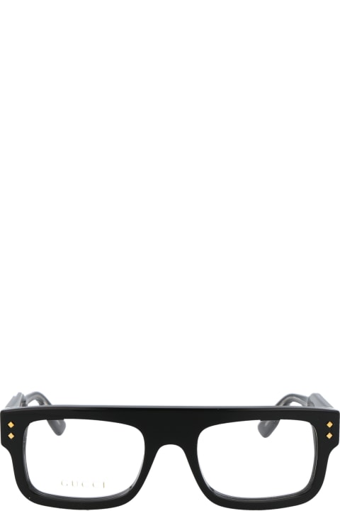 Gucci Eyewear Gg1085o Glasses - Black Black Grey