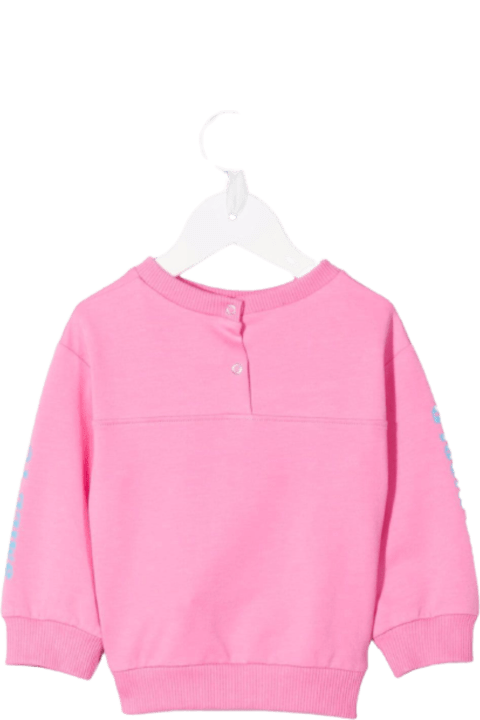 Chiara Ferragni Pink Cotton Sweatshirt With Mascot Print - Bianco