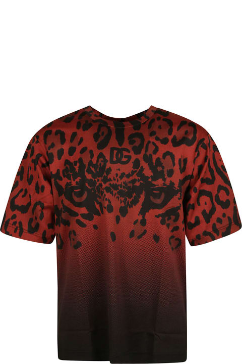 Dolce & Gabbana Leo Print T-shirt - Rosso brillante