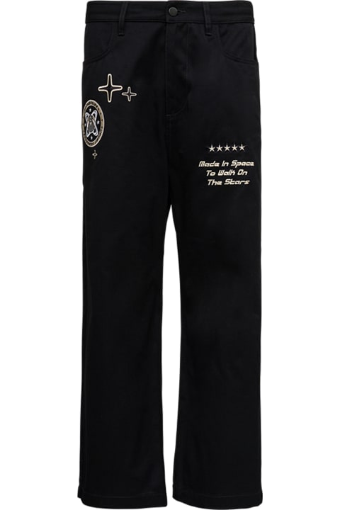 Enterprise Japan Black Denim Jeans  With Prints - Grey
