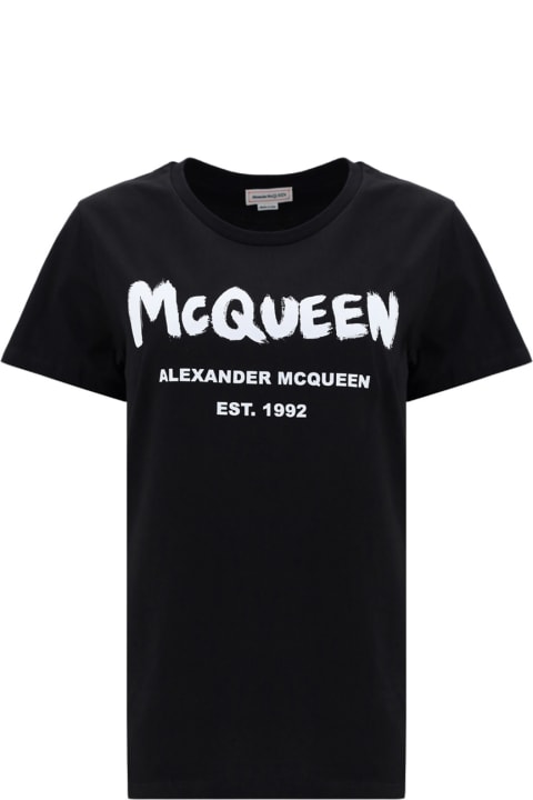 Alexander McQueen T-shirt - Gold/white