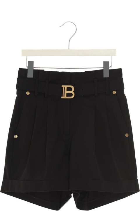 Balmain Shorts - Nero-fucsia