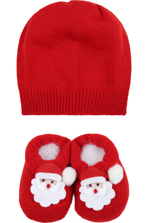 Story loris Red Set For Babykids With Santa Claus - White