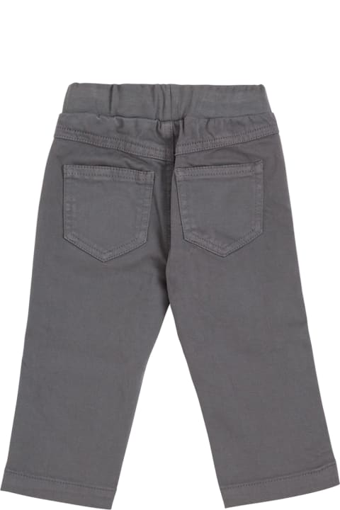 Il Gufo Grey Cotton Pants With Pockets - Beige