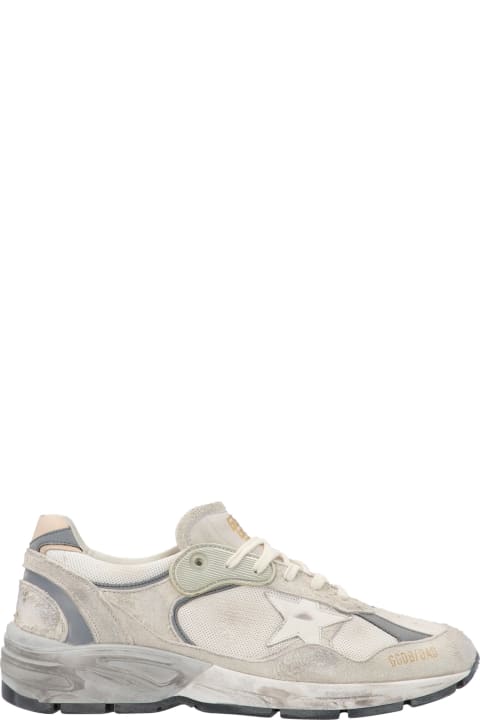 Golden Goose 'dad' Shoes - White/ice/lime green