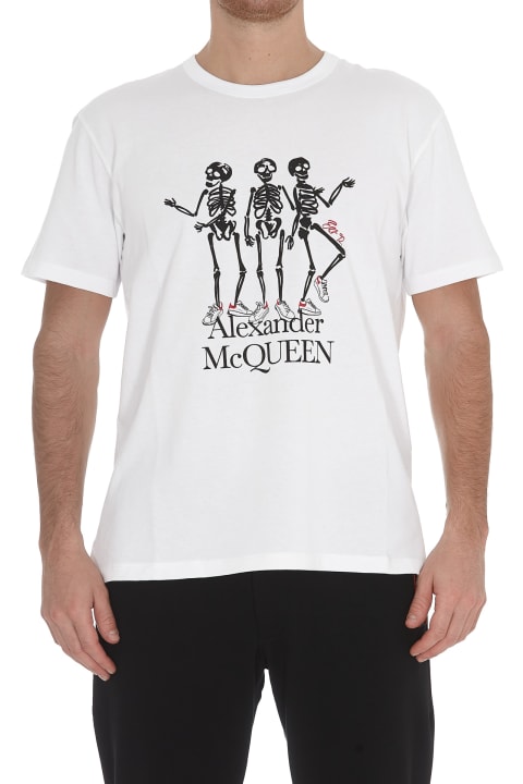 Alexander McQueen Skeleton T-shirt - Gold