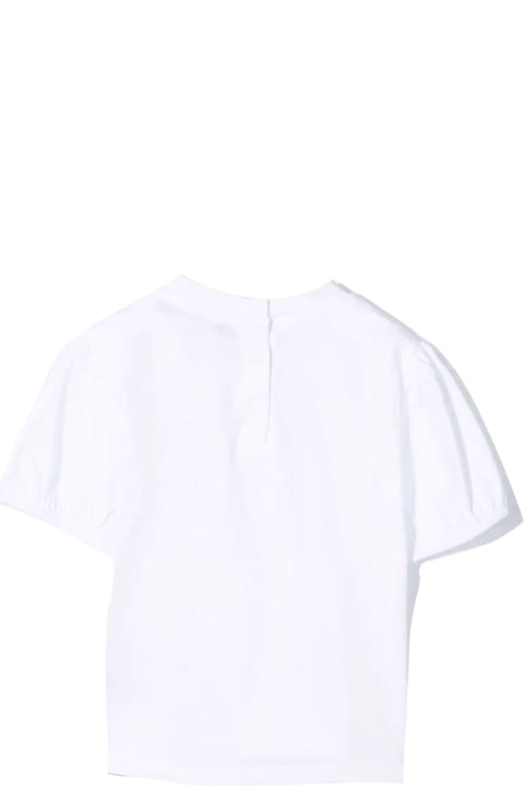 Balmain White Cotton T-shirt - Gold