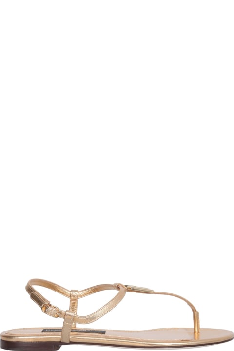 Dolce & Gabbana Leather Sandals - Bianco