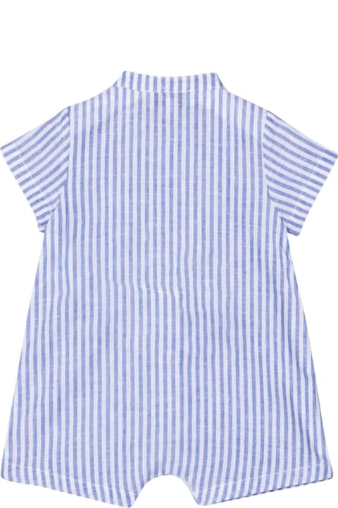 Emporio Armani Newborn Striped Babysuit - Blu
