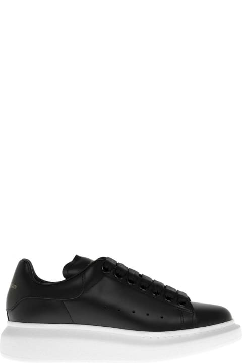 Black Oversize Leather Sneakers