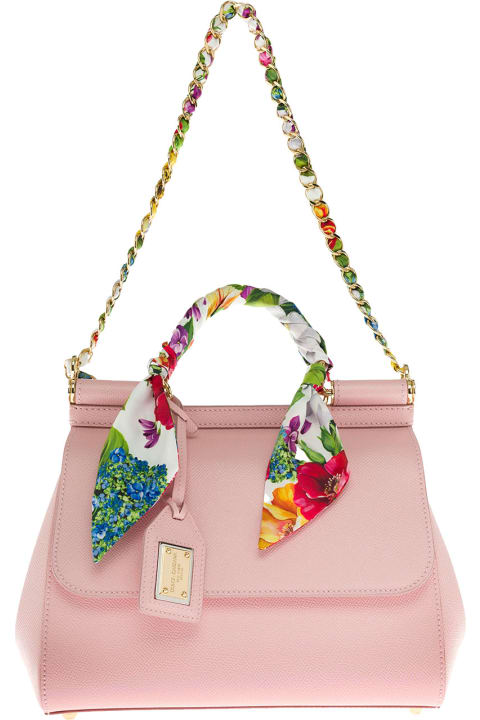 Sicily Pink Leather  Handbag