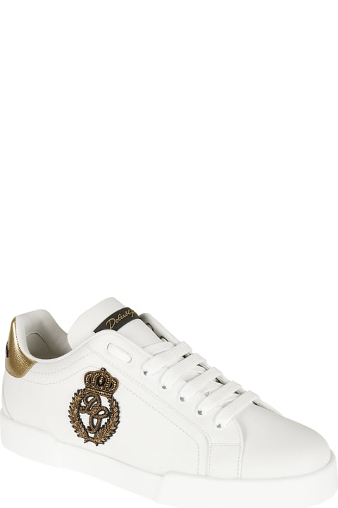 Crowned Logo Patch Sneakers