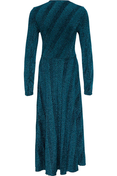 Rotate by Birger Christensen Sierra Petroil Colored Lurex  Dress - Brown