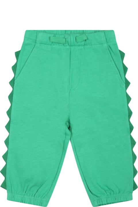 Stella McCartney Kids Green Sweatpants For Baby Boy - Fuchsia