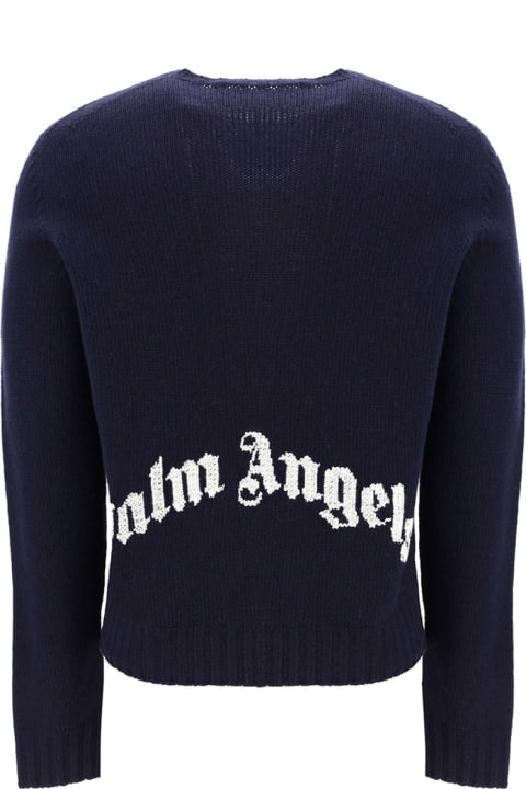 Palm Angels Sweater - Blue/White