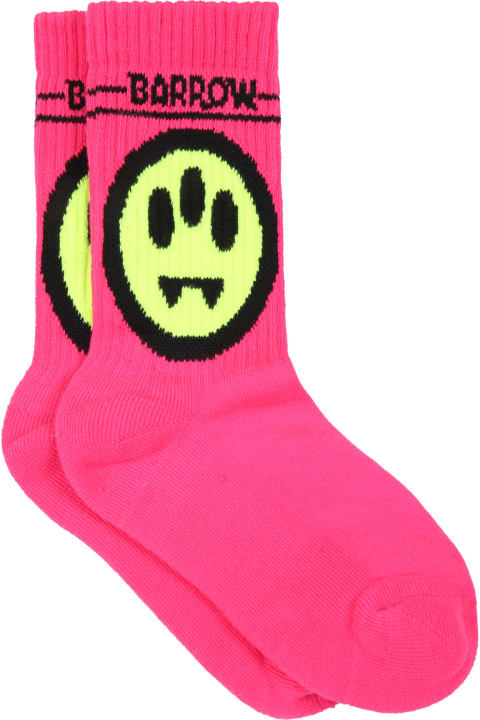 Fuchsia Socks For Kids With Logo