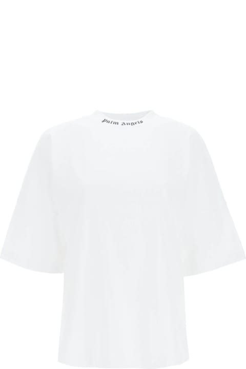Palm Angels Logo Print T-shirt - Violet