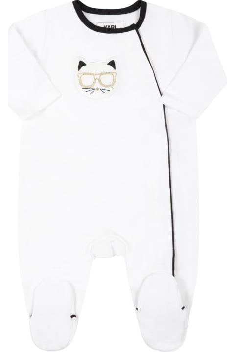 White Set For Baby Kids  With Choupette