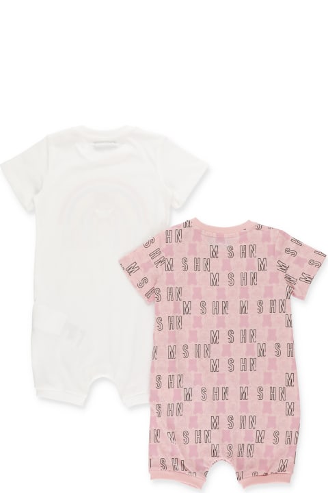 Moschino Cotton 2 Baby Rompers Set - Fucsia