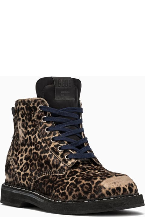 Golden Goose Ele Leopard Print Horsy Hiking Boots Gwf00187 F001973