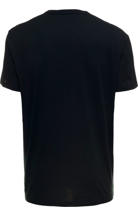 Alexander McQueen Black Cotton T-shirt With Skull Logo - Ivory/black