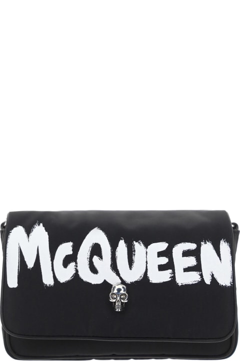 Alexander McQueen Alexander Mc Queen Graffiti Nylon Bag - White/black