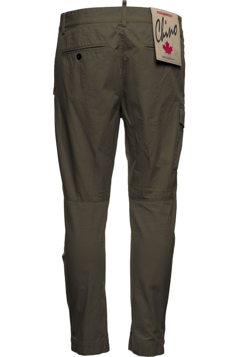 Dsquared2 Green Cargo Pants With Pockets - Yellow