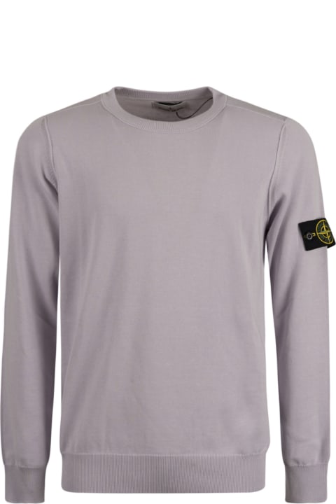 Stone Island Logo Sleeve Sweatshirt - grey