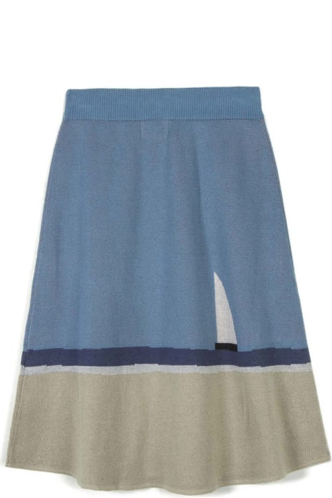 Light-blue Skirt For Girl