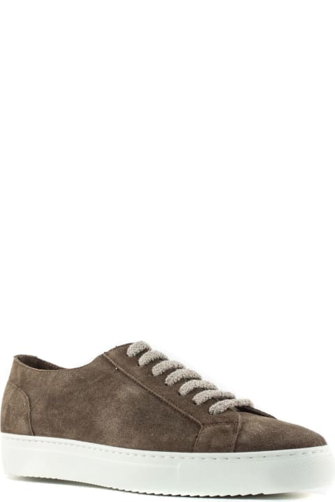 Doucal's Coffee Suede Sneakers - Military