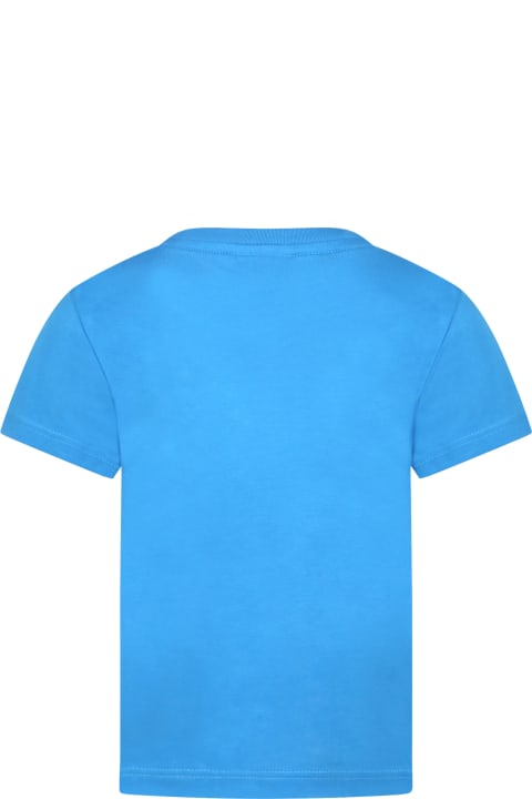 Light-blue T-shirt For Boy With Iconic Crocodile