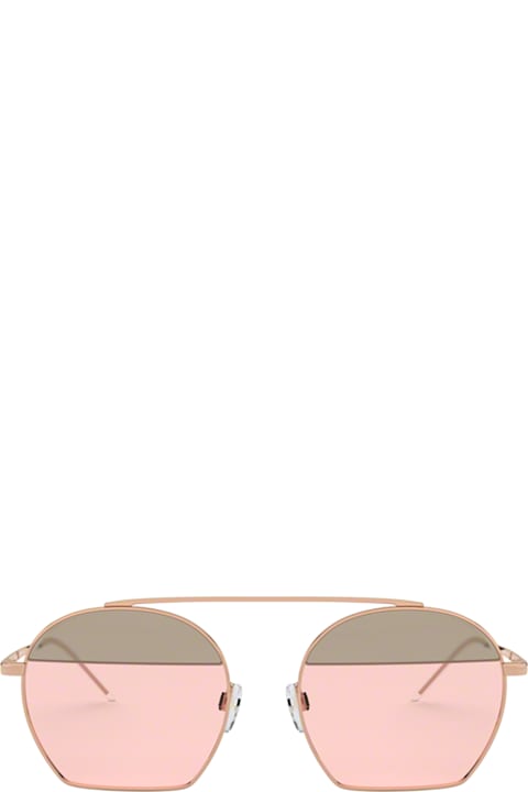 Emporio Armani Ea2086 Shiny Rose Gold Sunglasses - Blu