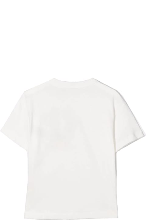 Fendi White Jersey Junior T-shirt - Brown