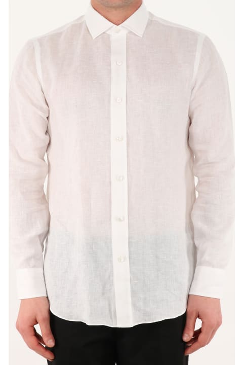 Salvatore Piccolo White Linen Shirt - White
