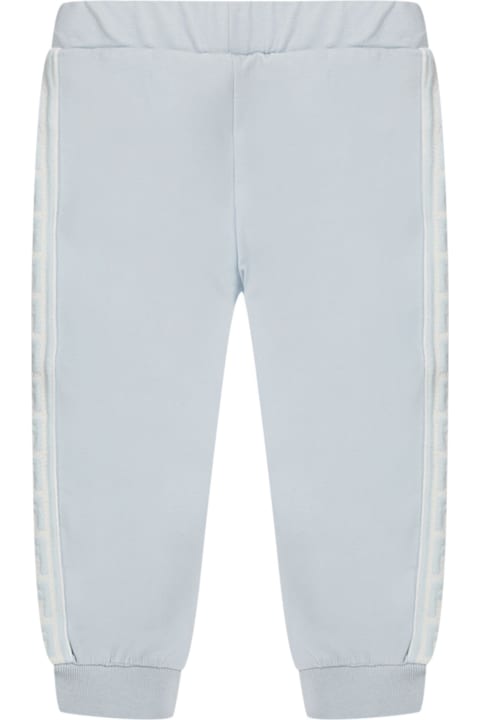 Light Blue Stretch Cotton Sweatpants