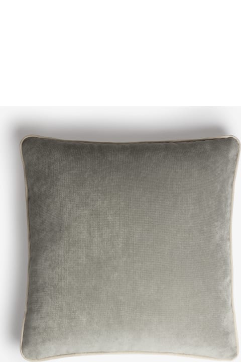 Happy Frame Velvet Light Grey With Dirty White Frame